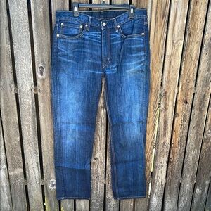 Levi's 514 36 x 34 Blue Straight Jeans Classic Denim Excellent Mens